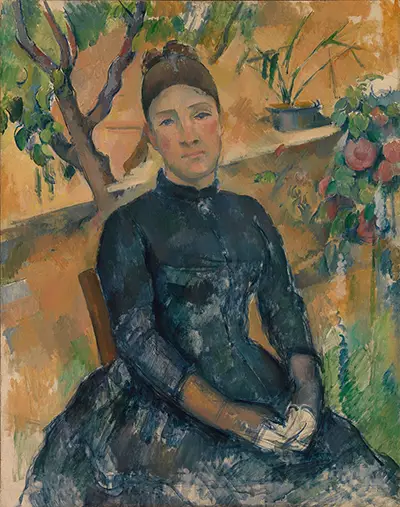 Madame Cezanne in the Conservatory Paul Cezanne